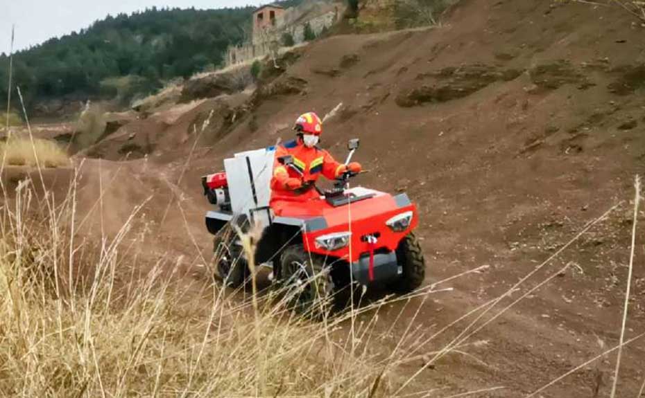 Motocicleta eléctrica todoterreno contra incendios