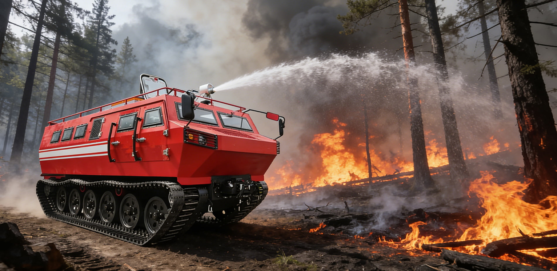 Vehículo de transporte de tropas todoterreno con orugas de una sola sección