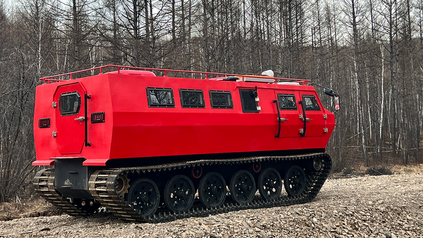 Vehículo de transporte de tropas todoterreno con orugas de una sola sección